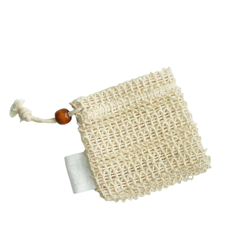 Natural Sisal Exfoliating Soap Pouch for Foaming and Drying Bag FSR-2206